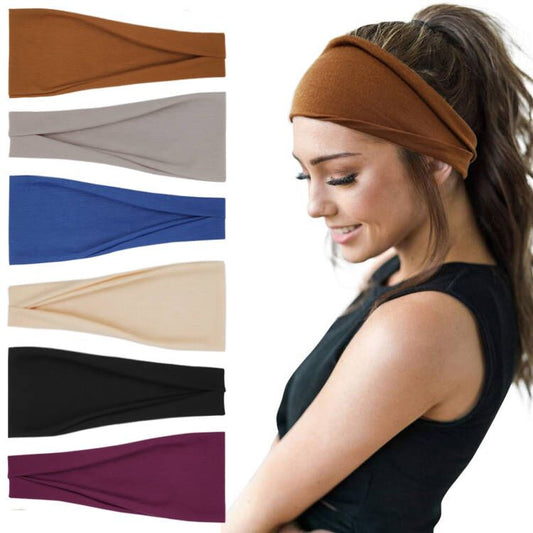 YONUF Fashion Headbands For Women Wide Headband Yoga Workout Head Bands Hair Accessories Band 6 Pack