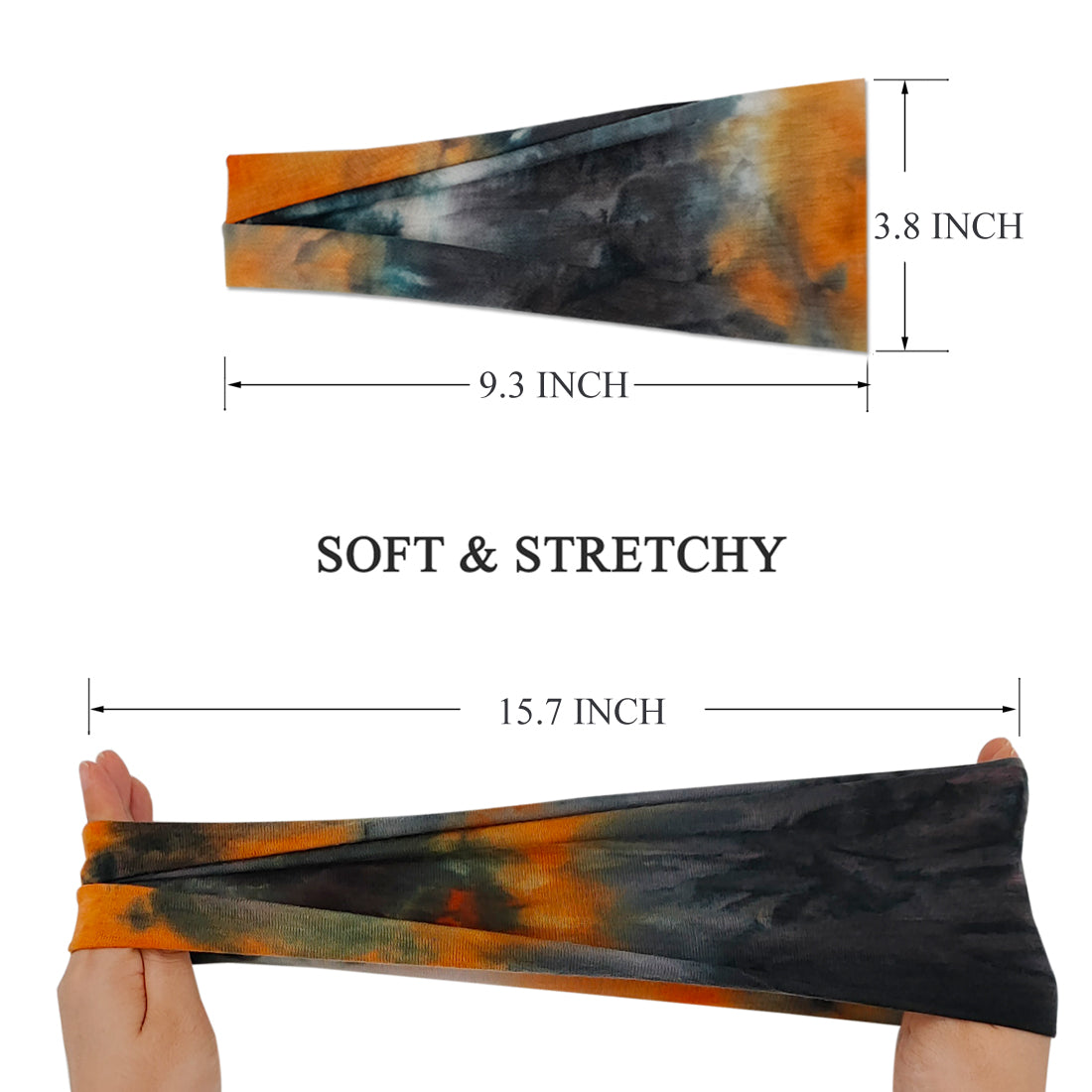 YONUF Headbands For Women Workout Wide Headband Yoga Head Bands For Women's Hair Accessories Girls Fashion Band Tie Dye 6 Pack